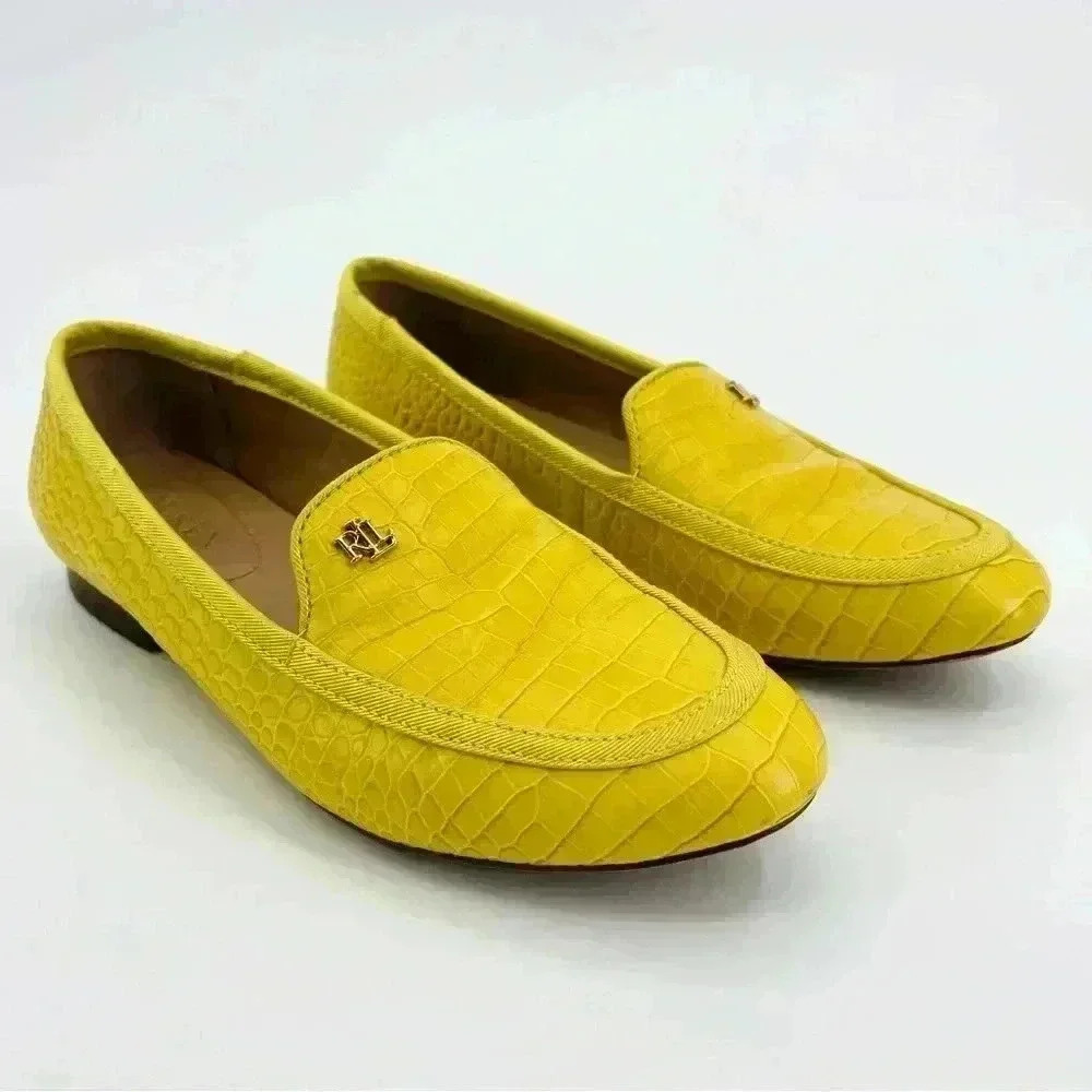 Lauren Ralph Lauren yellow loafers